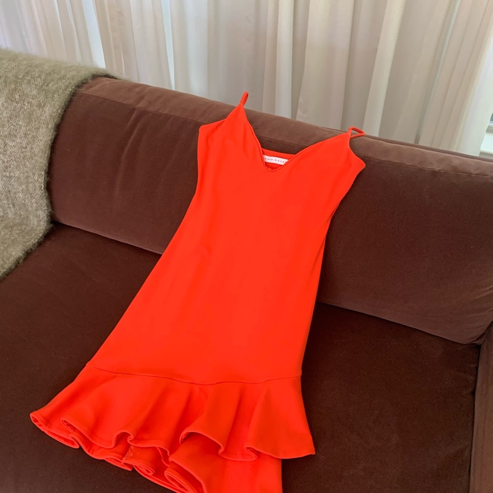 Susana Monaco Orange Red Mini Dress